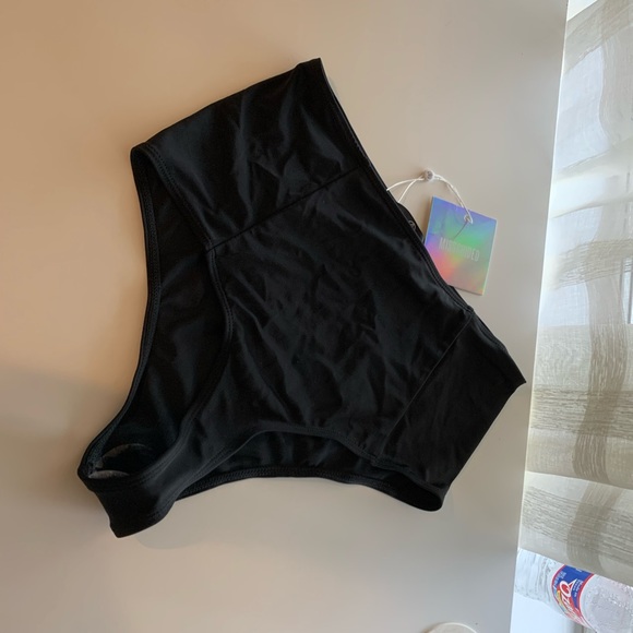 NWT Missguided Black High Waisted Bikini Bottoms - Picture 4 of 5